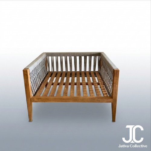 Kuta Teak Rope Woven Lounge Chair