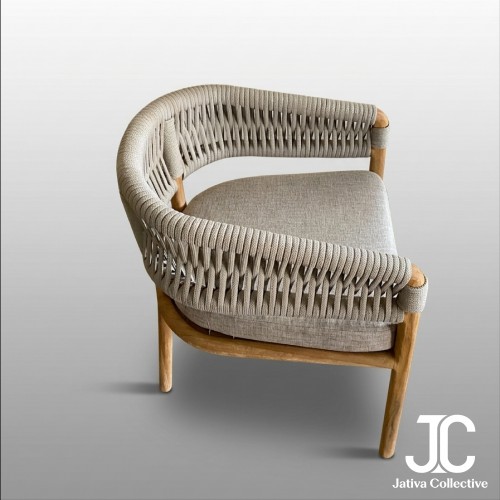 Teak Rope Woven Dining Chair