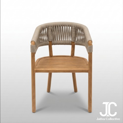 Teak Rope Woven Dining Chair