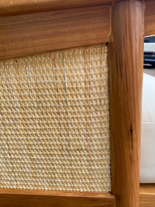 The Jativa Cane & Teak Lounge Armchair