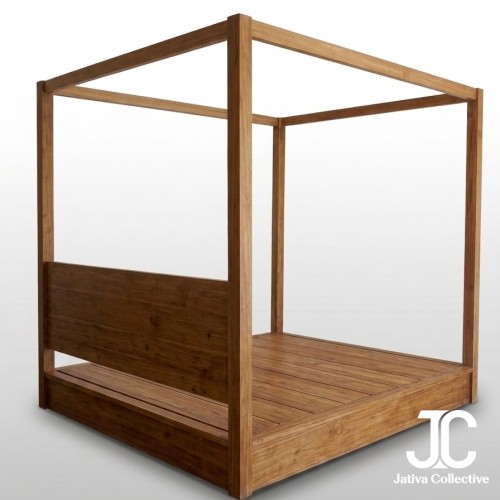 The Ubud Premium Headboard Canopy Bed