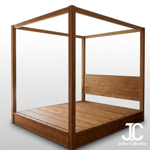 The Ubud Premium Headboard Canopy Bed