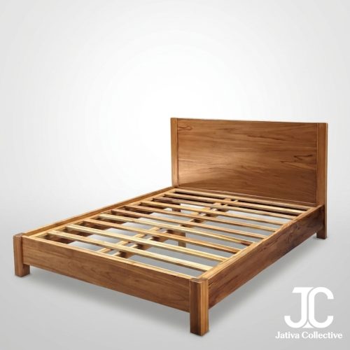 The Tokyo Minimalist Solid Teak Bed Frame