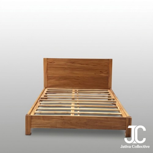 The Tokyo Minimalist Solid Teak Bed Frame