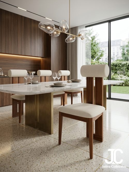 Architectural Padded Dining Chair
