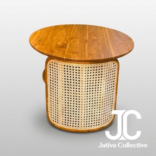 Woven Round Side Table