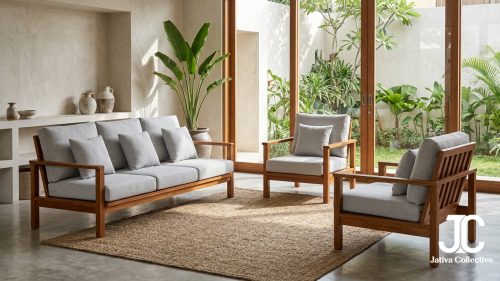 Nirmala Teak Sofa Set - Sofa Sets