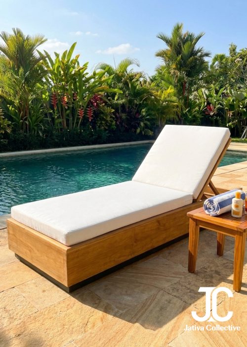 Mahika Plinth Teak Lounger